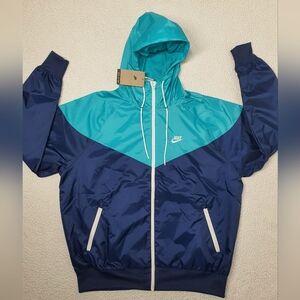 Nike Sportswear Windrunner Blue Hooded Jacket Blue DA0001-411 Mens Size M